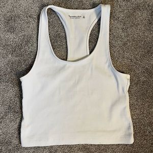 Abercrombie & Fitch White Crop Tank